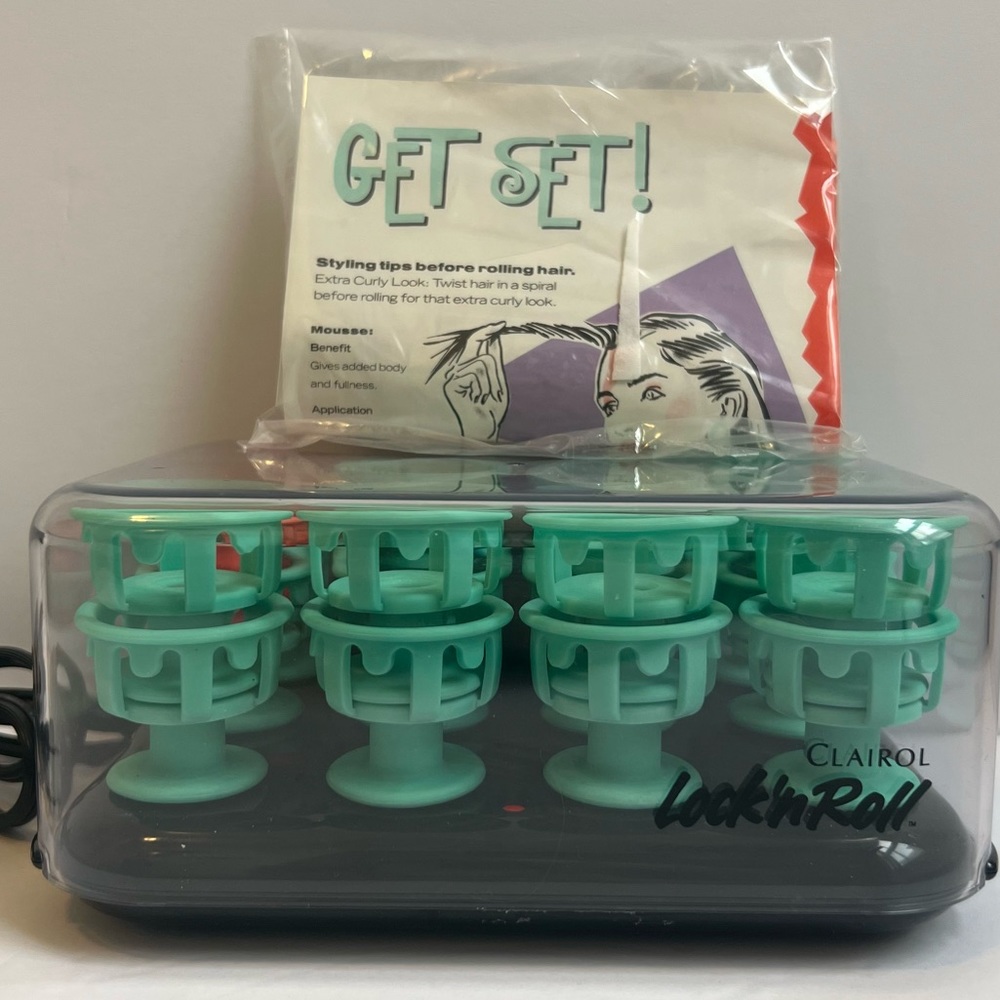 Clairol Lock N Roll Instant Heat 24 Hot Rollers Spoolies Curlers Cheer Pageant